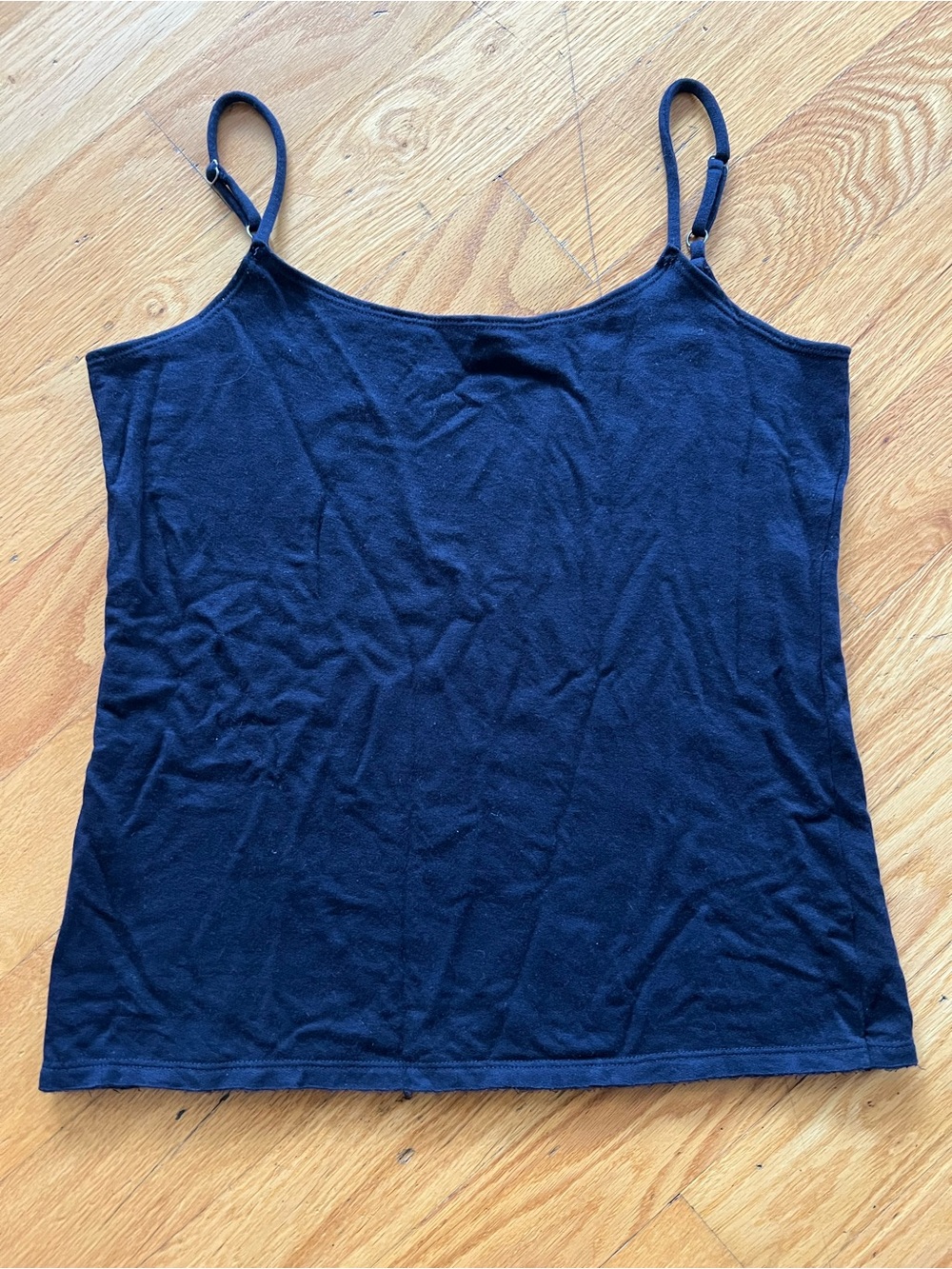 Women's Bleusalt Black Scoop Neck Adjustable-Strap Camisole Super Soft Size 2